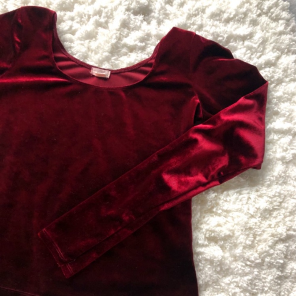 Red velvet top